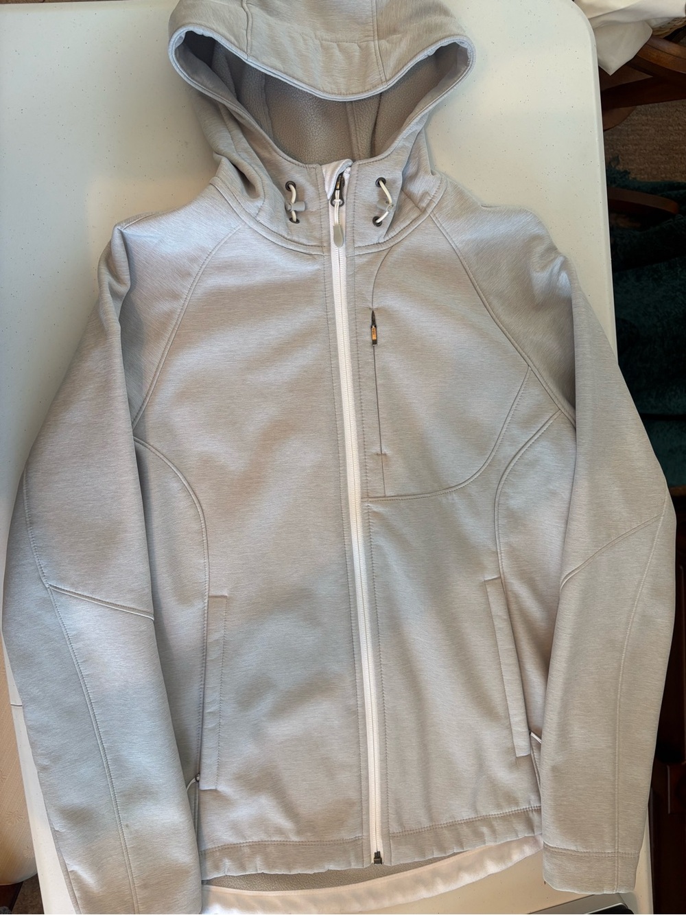 Kirkland Signature Light Gray Hooded Utility Jacket